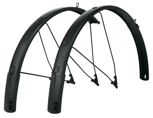 SKS Schutzblechgarnitur Bluemels Style Kunststoff 28" 56mm schwarz matt 