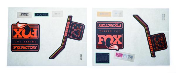 FOX Decal 18 32 F-S orange Logo matblack background 