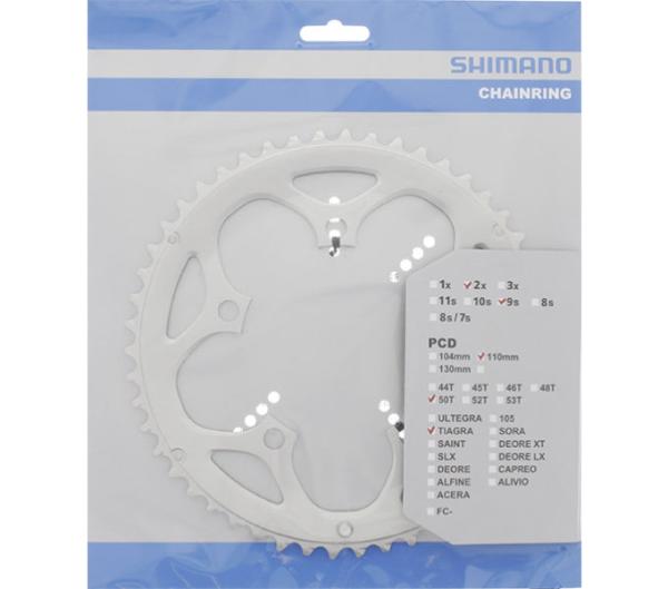 Shimano Kettenblatt TIAGRA FC-4550 50 Z&auml;hne silber 