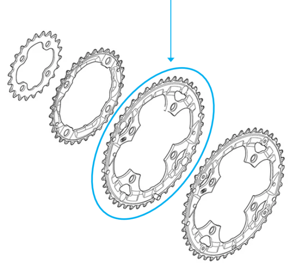 Shimano Kettenblatt DEORE FC-M590 44 Z&auml;hne 