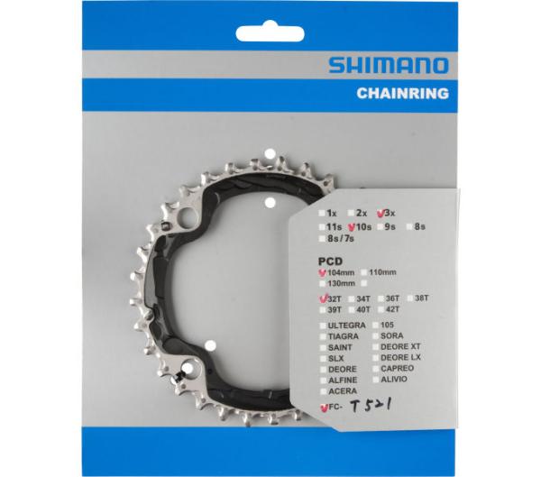Shimano Kettenblatt FC-T521 32 Z&auml;hne AE schwarz 