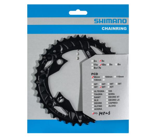 Shimano Kettenblatt FC-M523 40 Z&auml;hne AN schwarz 